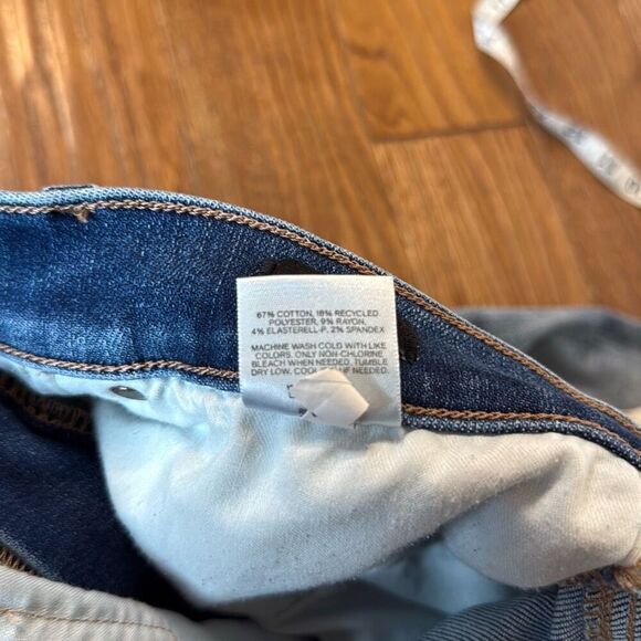 Express 90’s slim super high rise light wash jeans size 14 - Picture 10 of 15